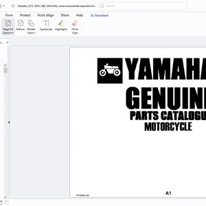 Yamaha Genuine Motorcycle GTS1000AE_AEC Parts Manual - PDF