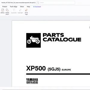 Yamaha Genuine XP500(5GJ5)Parts Manual  - PDF DOWNLOAD