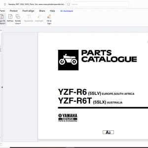 Yamaha Genuine YZF-R6(5SLV) YZF-R6T(5SLX) Parts Manual - PDF DOWNLOAD