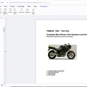 Yamaha TDM850 1992 Parts Manual - PDF DOWNLOAD