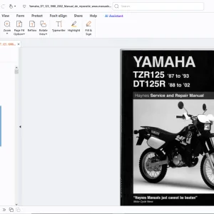 Yamaha TZR125 DT125R Service and Repair Manual - PDF