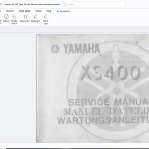 Yamaha XS400 1982 Service Manual - PDF DOWNLOAD