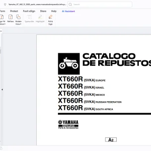 Yamaha XT660R(5VKA) Europe Manual DE REPUESTOS - PDF DOWNLOAD