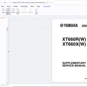 Yamaha XT660R(W) XT660X(W)Supplement Service Manual - PDF DOWNLOAD