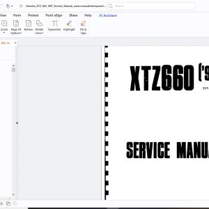 Yamaha XTZ660 1991 Service Manual 3YF-ME1 - PDF DOWNLOAD