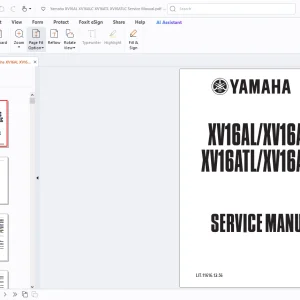 Yamaha XV16AL XV16ALC XV16ATL XV16ATLC Service Manual - PDF