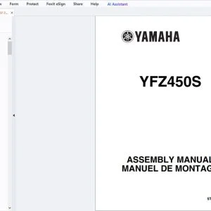 Yamaha YFZ450S Assembly Manual 5TG-28107-70 - PDF DOWNLOAD