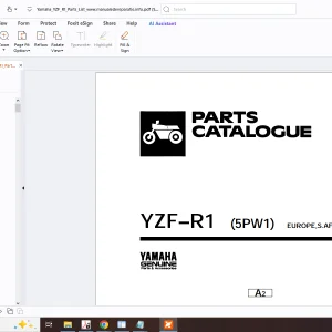 Yamaha  YZF-R1(5PW1) Parts Manual - PDF DOWNLOAD