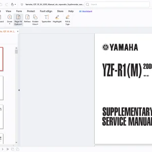Yamaha YZF-R1(M) 2000 Service Manual 4XV1-AE2 -PDF DOWNLOAD