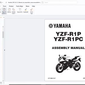 Yamaha YZF-R1P YZF-R1PC Assembly Manual - PDF DOWNLOAD