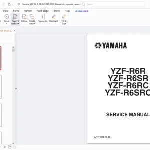Yamaha YZF-R6R YZF-R6SR YZF-R6RC YZF-R6SRC Service Manual - PDF