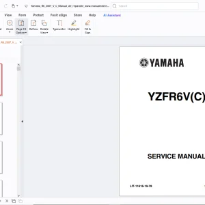 Yamaha YZFR6V(C) Service Manual - PDF DOWNLOAD