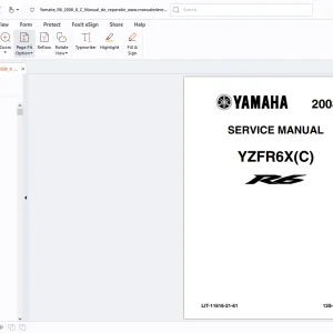 Yamaha  YZFR6X(C) 2008 Service Manual - PDF DOWNLOAD