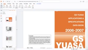Yuasa GS 2006-2007 Applications & Specifications Manual - PDF DOWNLOAD