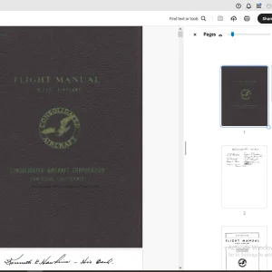 Aircraft B-24D Airplane Flight Manual 1942 - PDF
