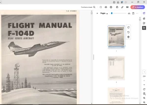 Aircraft F-104D USAF Series Aircraft Flight Manual - PDF
