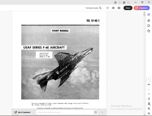 Aircraft F-4E USAF Series Flight Manual - PDF DOWNLOAD