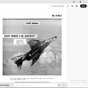 Aircraft F-4E USAF Series Flight Manual - PDF DOWNLOAD