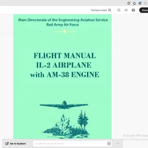 Aircraft IL-2 Airplane AM-38 Engine Flight Manual - PDF