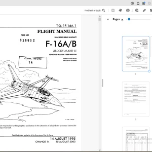 Aircraft USAF ERAF Series  F-16 A/B 2003 Flight Manual - PDF