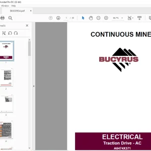 CAT Bucyrus Continuous Miner Traction Drive - AC ELECTRICAL Operation & Maintenance Manual