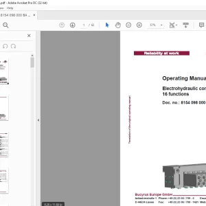 CAT Bucyrus Electrohydraulic control unit,16 functions Operating Manual - PDF DOWNLOAD