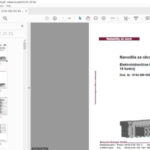 CAT Bucyrus Elektrohidravlična krmilna enota,16 funkcij Navodila za obratovanje  Priročnik  - PDF