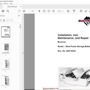 CAT Bucyrus Mine Power Storage Batteries Use,Maintenance & Repair Manual PDF