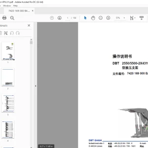 CAT DBT 2550/5500-2X4319-1750 型液压支架 操作说明书 - PDF DOWNLOACAT DBT 2550/5500-2X4319-1750 型液压支架 操作说明书 - PDF DOWNLOAD