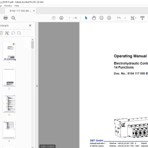 CAT DBT Electrohydraulic Control Unit, 14 Functions Operating Manual - PDF DOWNLOAD