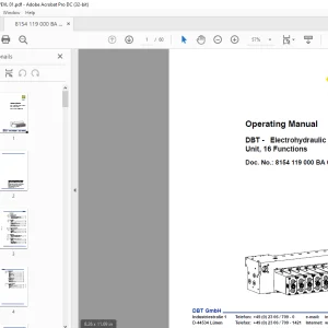 CAT DBT - Electrohydraulic Control Unit 16 Functions Operating Manual -  PDF DOWNLOAD