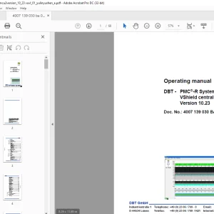 CAT DBT PMC-R System VShield central control Version 10.23 Operating manual - PDF