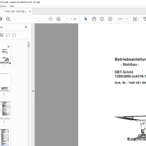 CAT DBT-Schild 1300/2800-2x4310-1750 Betriebsanleitung - PDF DOWNLOAD
