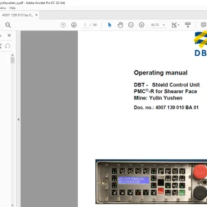 CAT DBT - Shield Control Unit PMC-R for Shearer Face Operating Manual - PDF