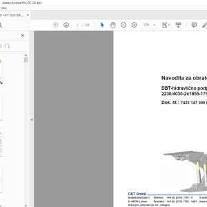 CAT DBT-hidravlično podporje 2230/4030-2x1655-1750 Navodila za obratovanje - PDF DOWNLOAD