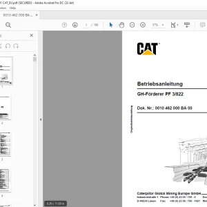 CAT GH-Förderer PF 3/822 Betriebsanleitung - PDF DOWNLOAD