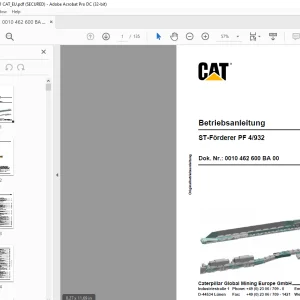 CAT ST-Förderer PF 4/932 Betriebsanleitung - PDF DOWNLOAD