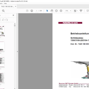 CAT Schildausbau 1300/3100-2X5104-1750 Betriebsanleitung - PDF DOWNLOAD
