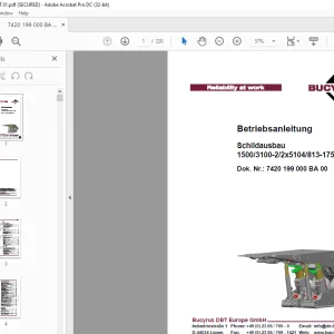 CAT Schildausbau 1500/3100-2/2x5104/813-1750 Betriebsanleitung - PDF DOWNLOAD