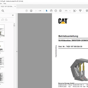 CAT Schildausbau 2600/5500-2X5655-1750 Betriebsanleitung - PDF DOWNLOAD
