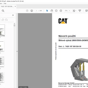 CAT Štítová výztuž 2600/5500-2X5655-1750 Návod k použití - PDF DOWNLOAD