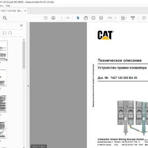 CAT Устройство правки конвейера Техническое описание - PDF DOWNLOAD
