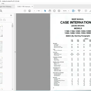 Case International 1190 1194 1290 1390 1394 1490 1494 1594 1690 Shop Manual - PDF