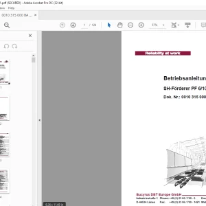Cat BUCYRUS SH-Förderer PF 6/1042 Betriebsanleitung - PDF DOWNLOAD