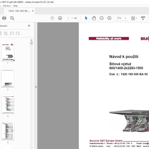 Cat BUCYRUS Štítová výztuž 600/1400-2x2283-1500 Návod k použití - PDF DOWNLOAD