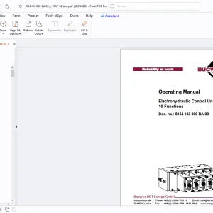 Cat Bucyrus Electrohydraulic Control Unit, 10 Functions Operating Manual - PDF