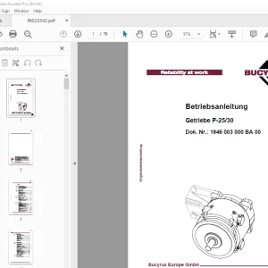Cat Bucyrus Getriebe P-25/30 Betriebsanleitung BI623542 - PDF DOWNLOAD