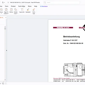 Cat Bucyrus Getriebe P-30 CST Betriebsanleitung - PDF
