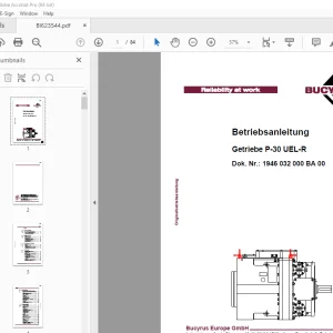 Cat Bucyrus Getriebe P-30 UEL-R Betriebsanleitung BI623544 - PDF DOWNLOAD