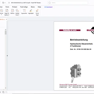 Cat Bucyrus Hydraulische Steuereinheit, 2 Funktionen Betriebsanleitung - PDF